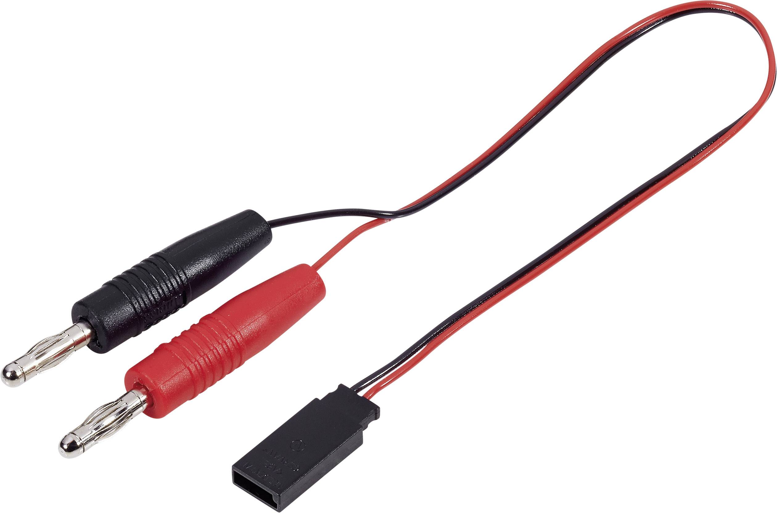 Modelcraft Empfängerladekabel [2x Bananenstecker - 1x Futaba-Stecker] 25.00 cm 223949