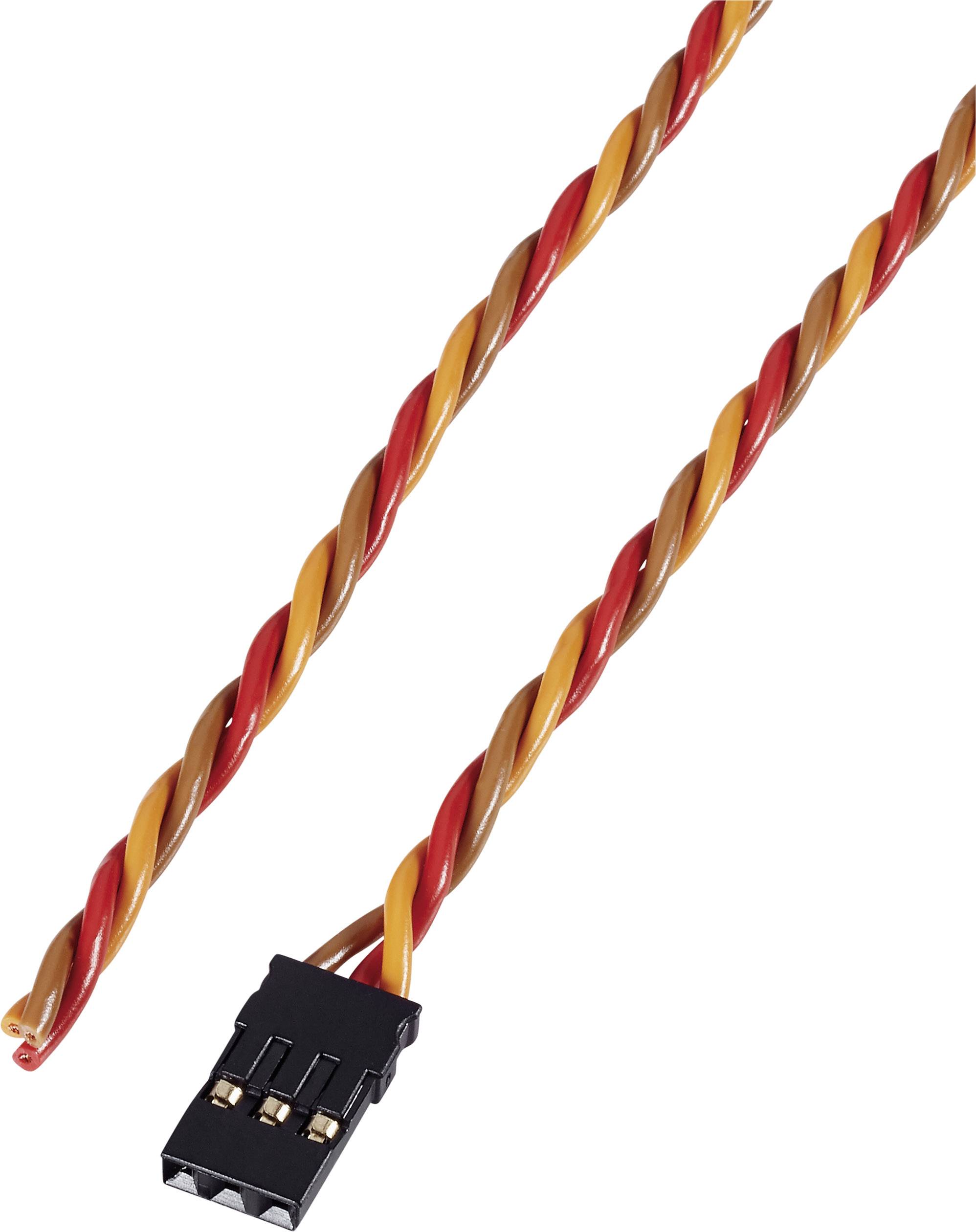 Modelcraft Servo Anschlusskabel [1x JR-Buchse - 1x offene Kabelenden] 30.00 cm 0.08 mm² flach