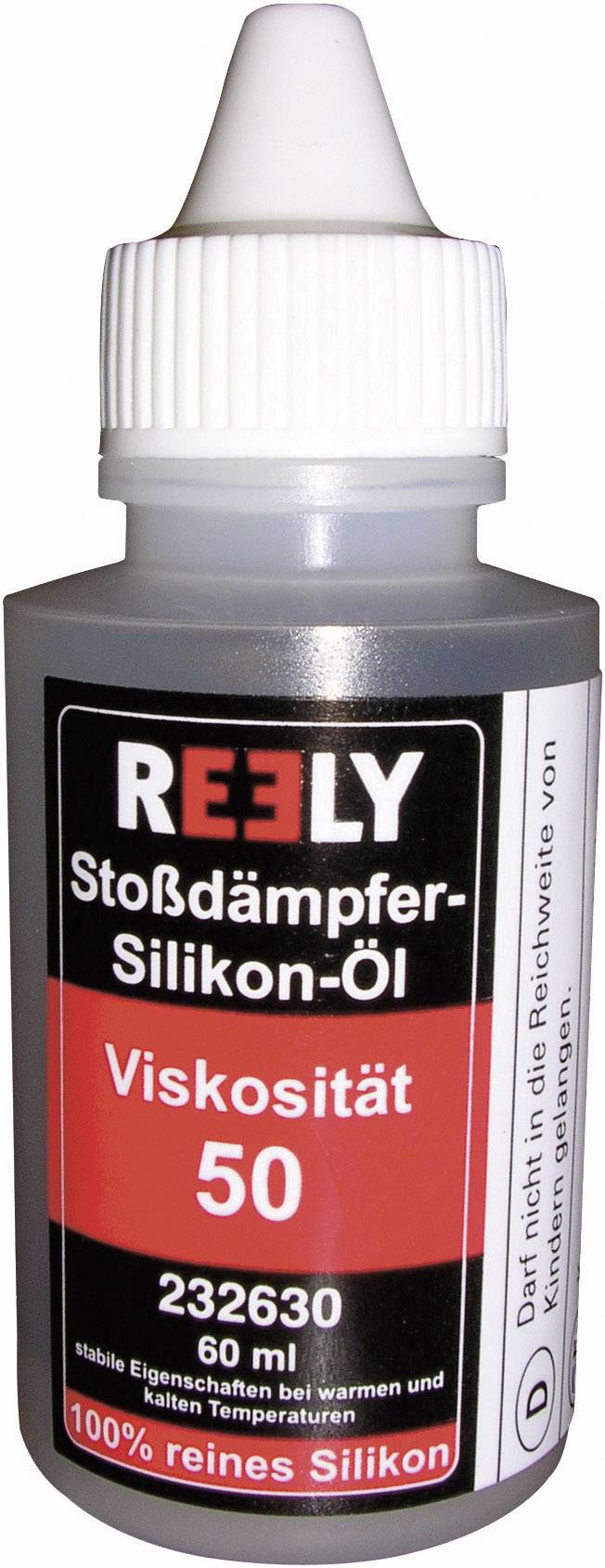 Flasche mit REELY Stoßdämpfer-Silikon-Öl, Viskosität 50, 60 ml, geeignet für warme und kalte Temperaturen, 100% reines Silikon.
