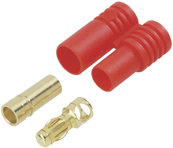 Modelcraft 71231+71234 Akku Stecker, Akku Buchse 3.5 mm vergoldet 1 Paar