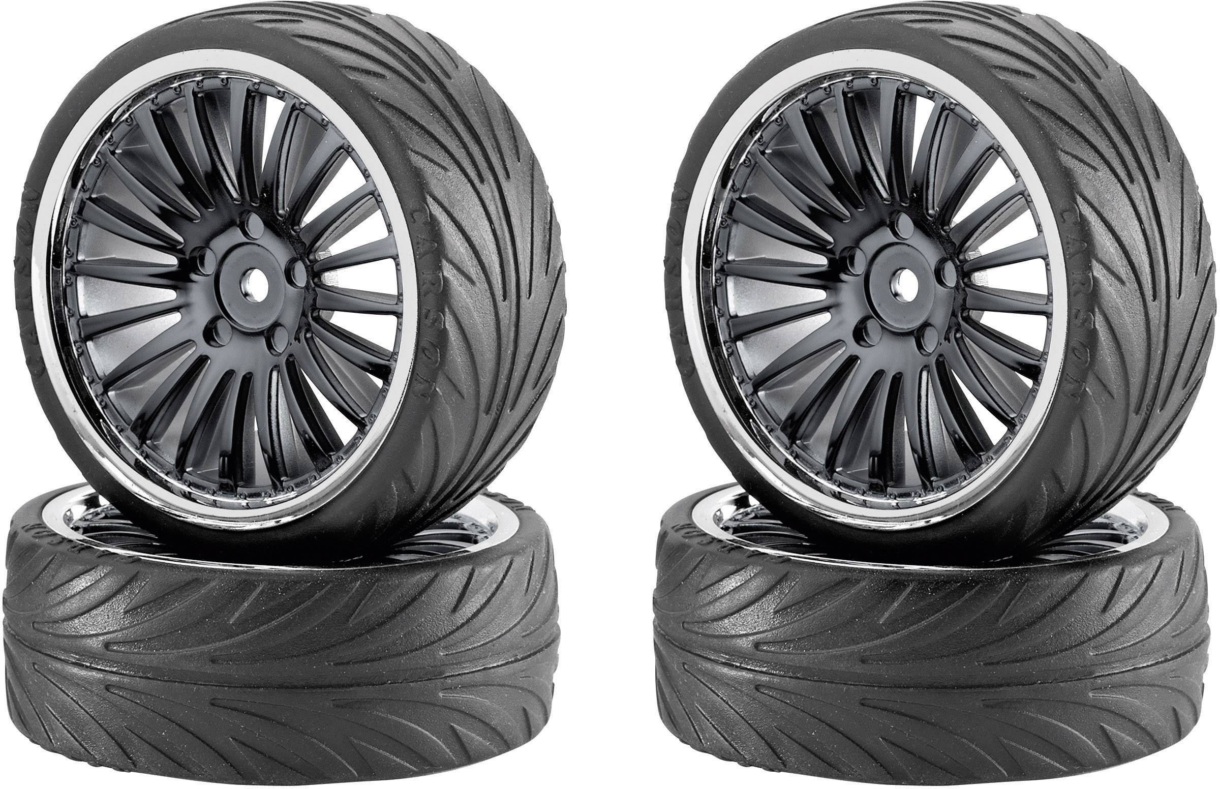 Carson Modellsport 1:10 Straßenmodell Kompletträder On-Road 20-Speichen Schwarz 4 St.