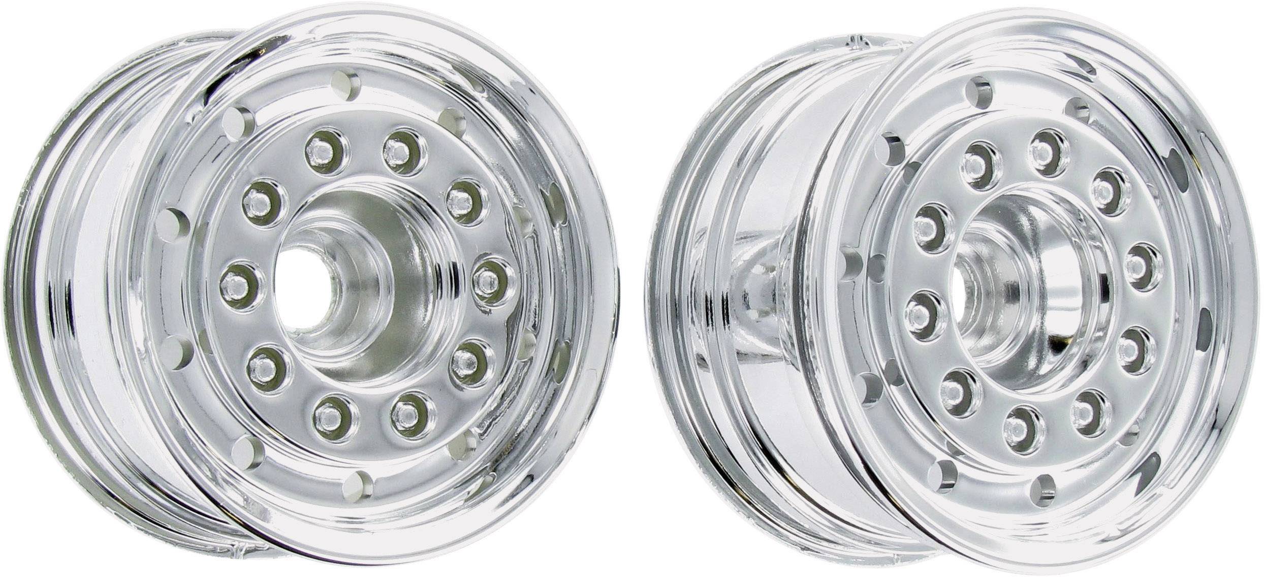 Carson Modellsport 1:14 LKW Felgen 27.5mm Kunststoff Euro-Optik Chrom 1 Paar