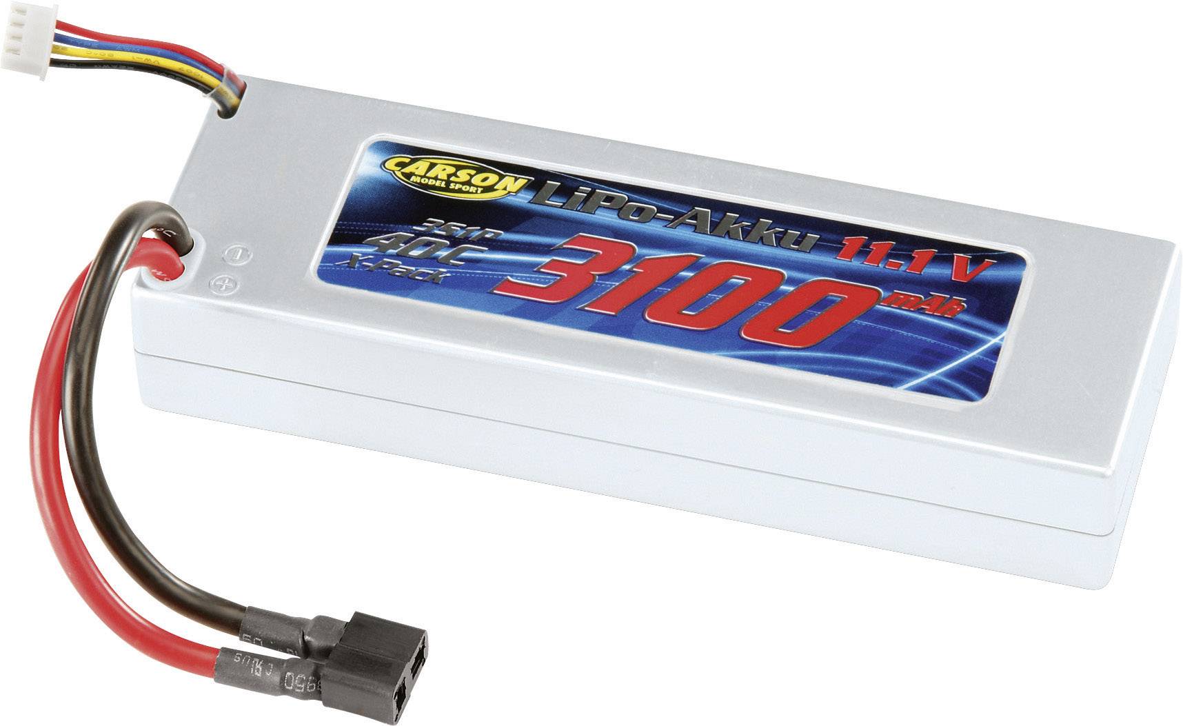 Carson Modellsport Modellbau-Akkupack (LiPo) 11.1V 3100 mAh Zellen-Zahl: 3 40 C Box Hardcase T-Buchse
