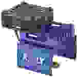 Motor-Kühlkörper mit Ventilator Ventilatorposition: mittig sitzend Passend für Modellbau-Motor: 540er Elektromotor Reely Blau