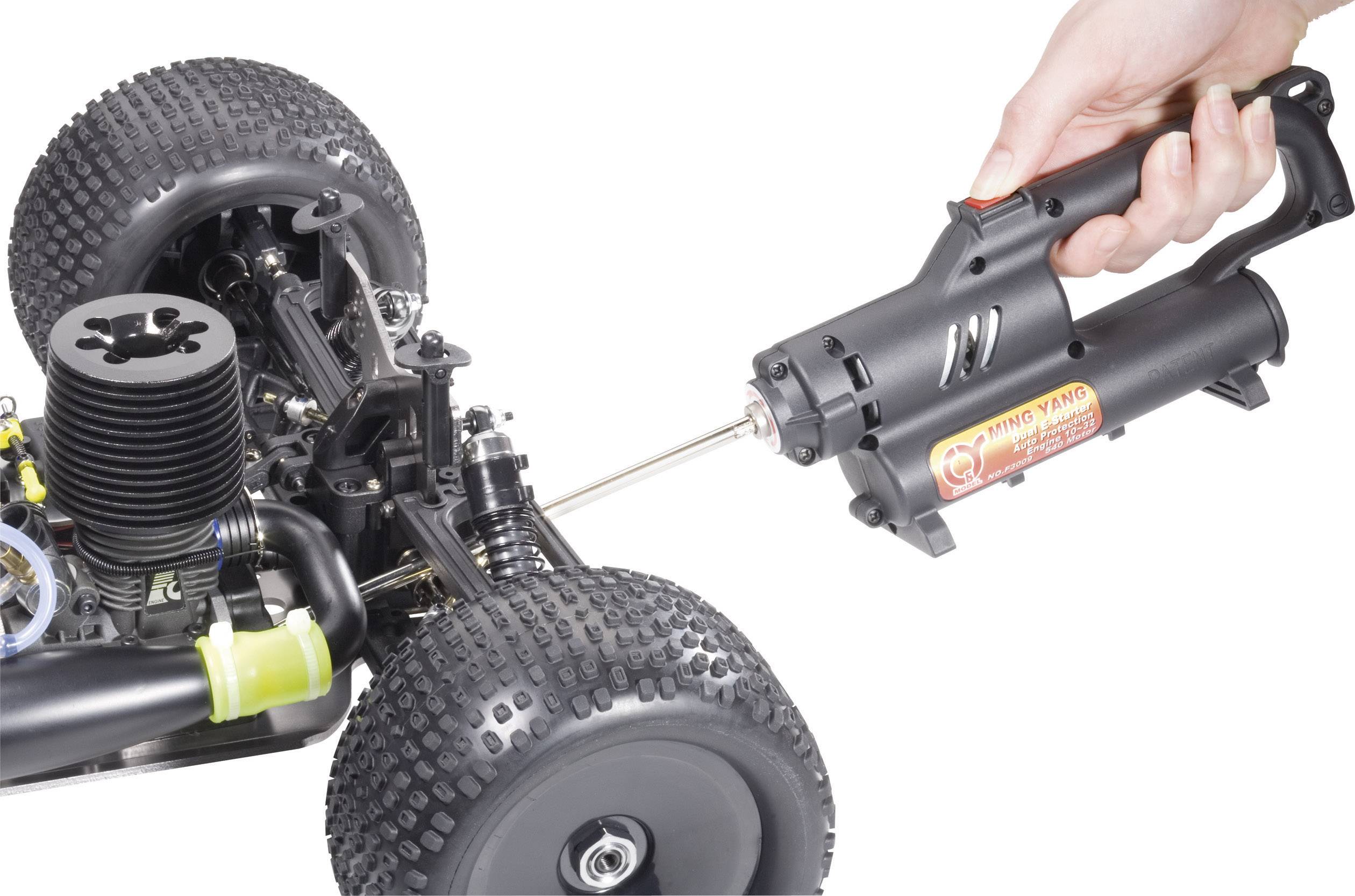 Modelcraft 540 Elektrostarter-Umrüstset Passend für (Nitromotoren) 15 - 25er Nitromotoren inkl. Motorumbauplatte