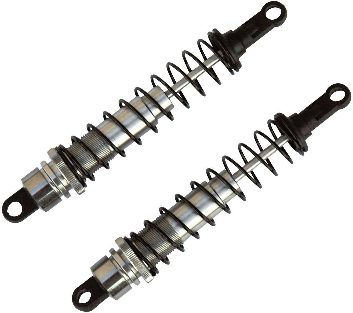 Reely 1:10 Aluminium-Öldruckstoßdämpfer Titanium mit Federn Schwarz 114 mm 2 St.