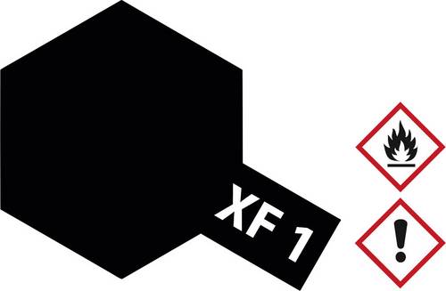 Tamiya Acrylfarbe Schwarz (matt) XF-1 Glasbehälter 23ml