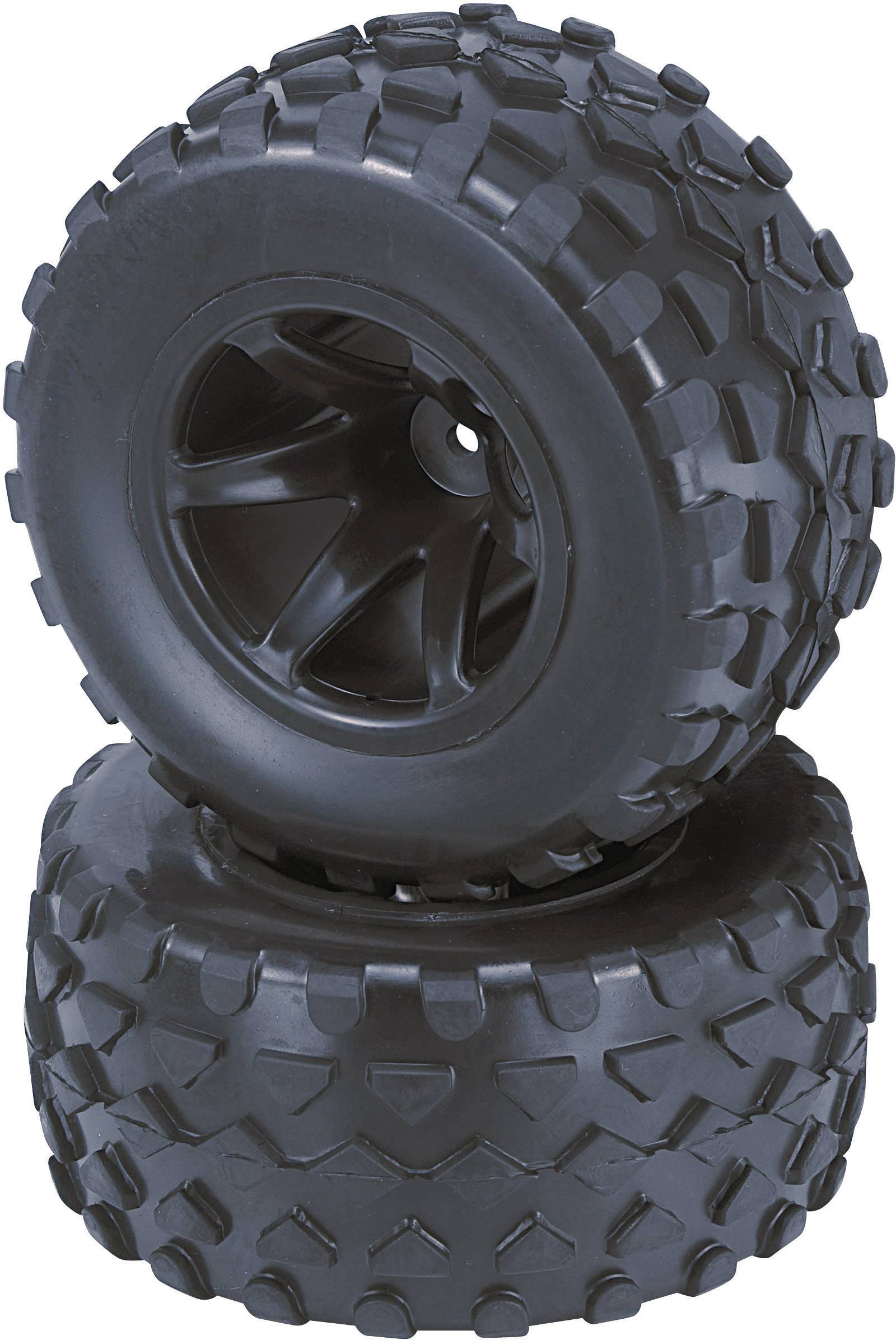 Reely 1:10 Truggy Kompletträder Rhombo 6-Speichen Schwarz 2 St.