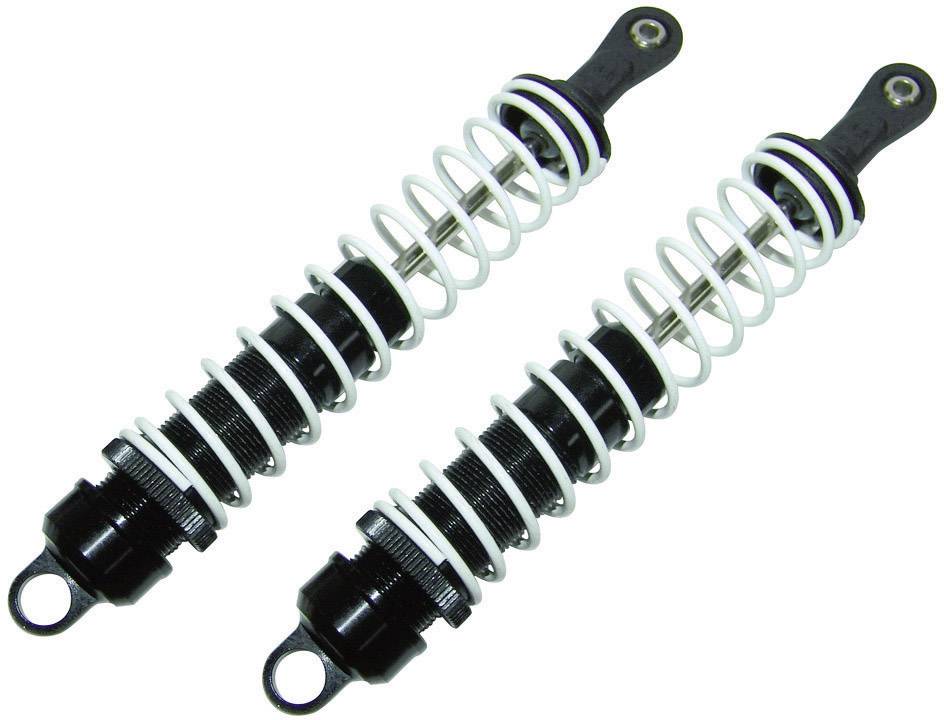 Reely Aluminium-Öldruckstoßdämpfer Aluminium (poliert) mit Tuning-Federn Schwarz Länge 133 mm 2 St. (MV13601BAW15)