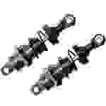 Reely 1:10 Aluminium-Öldruckstoßdämpfer Titan mit Federn Schwarz 66.9 mm 2 St.