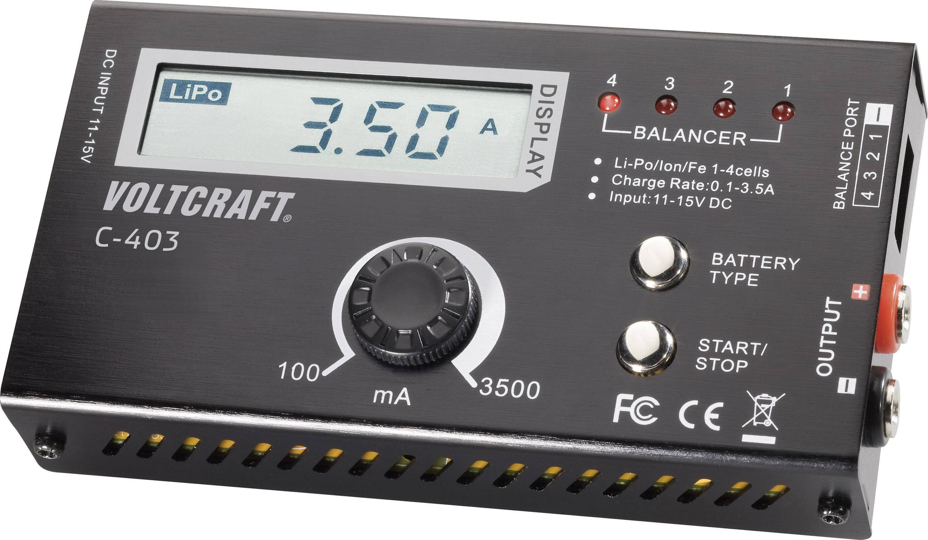VOLTCRAFT C-403 Modellbau-Multifunktionsladegerät 12V 3.5A LiPo, LiIon, LiFePO
