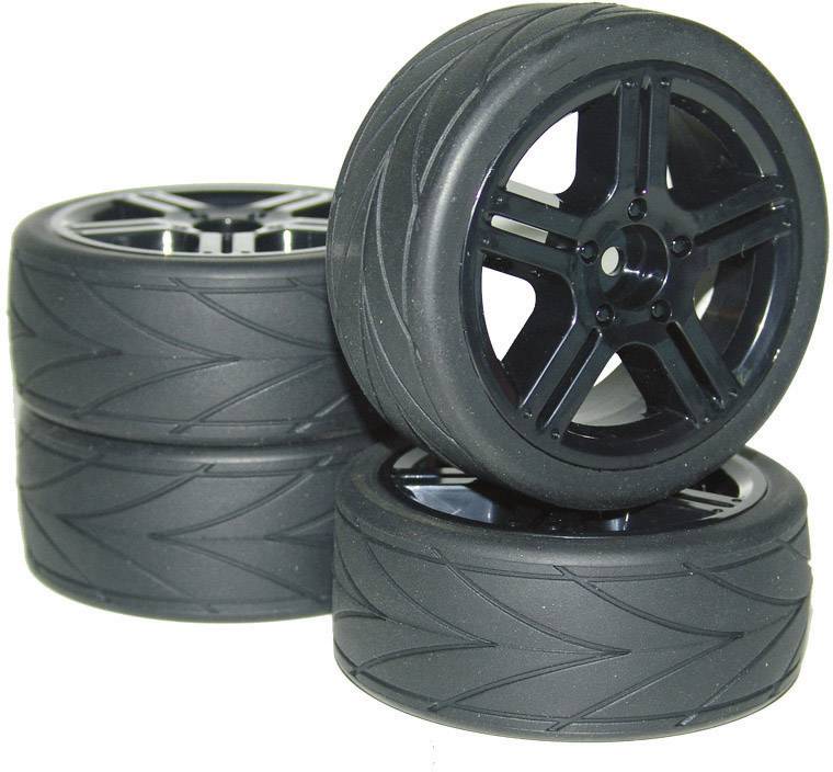 Reely 1:10 Straßenmodell Kompletträder High Grip Arrow 10-Speichen Schwarz 4St.