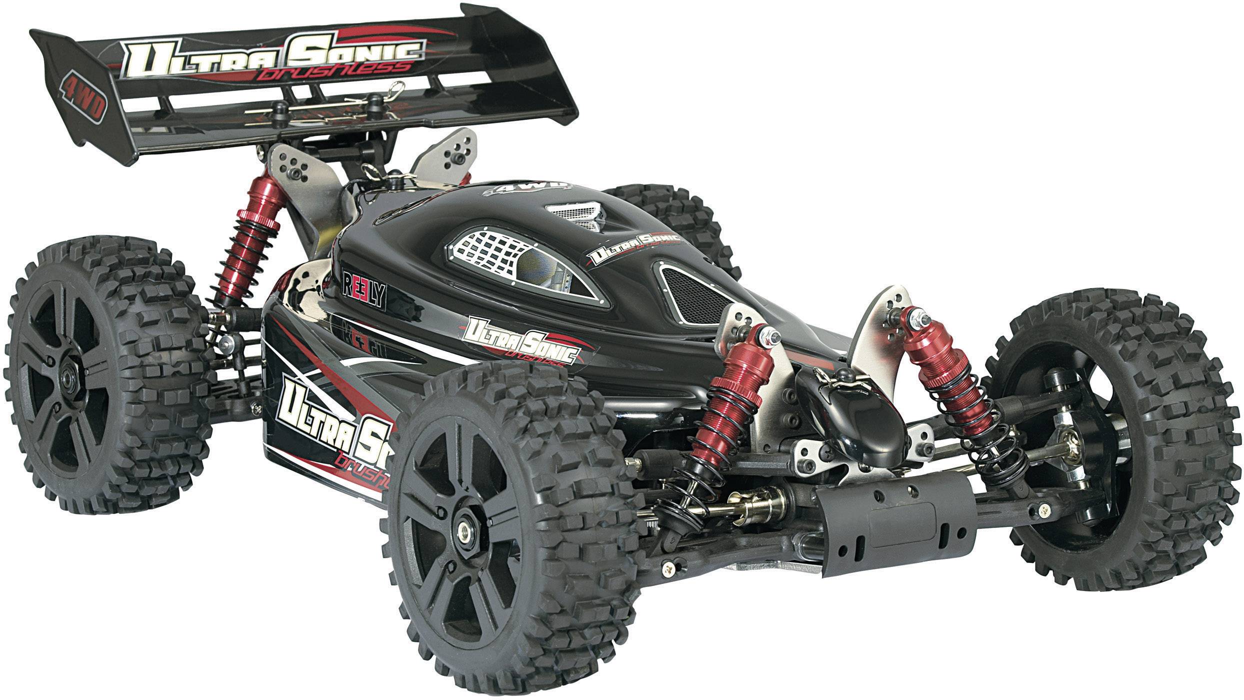 Reely 1:8 Buggy Kompletträder Stollen 5-Speichen Schwarz 4St.