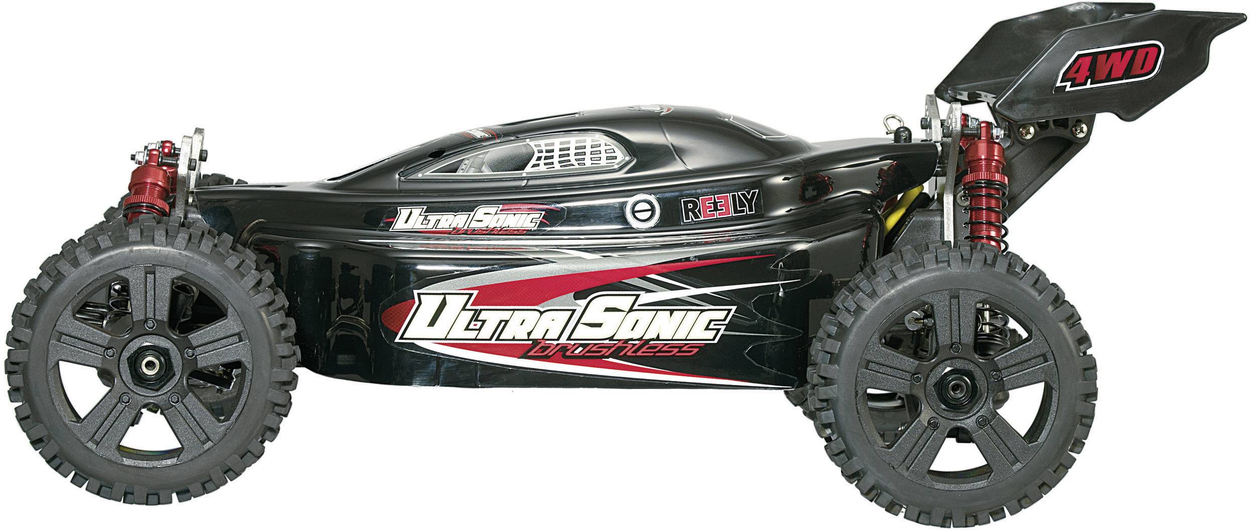 Reely 1:8 Buggy Kompletträder Stollen 5-Speichen Schwarz 4St.