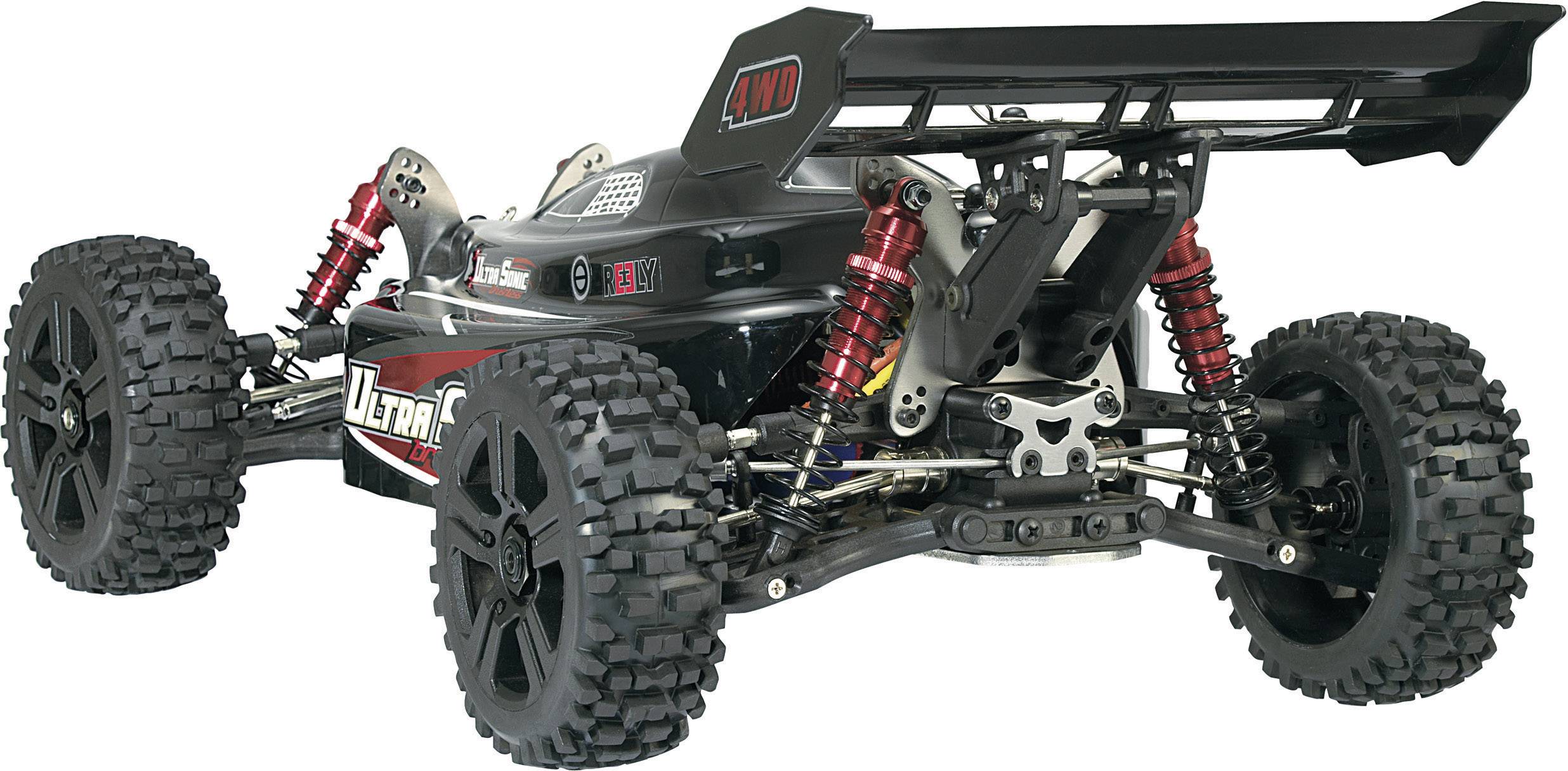 Reely 1:8 Buggy Kompletträder Stollen 5-Speichen Schwarz 4St.