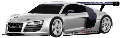 237993 1:10 Karosserie Audi R8LMS 200mm Lackiert, geschnitten, dekoriert