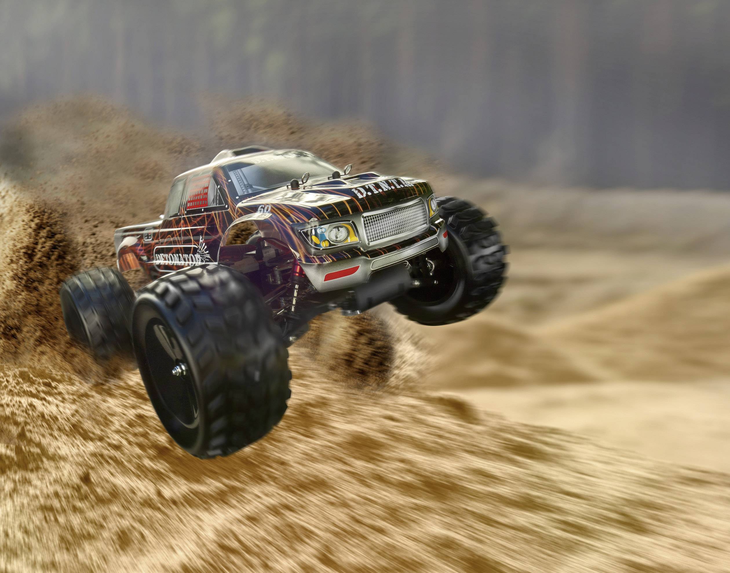 Reely Detonator Brushed 1:10 RC Modellauto Elektro Monstertruck Allradantrieb (4WD) RtR 2,4GHz