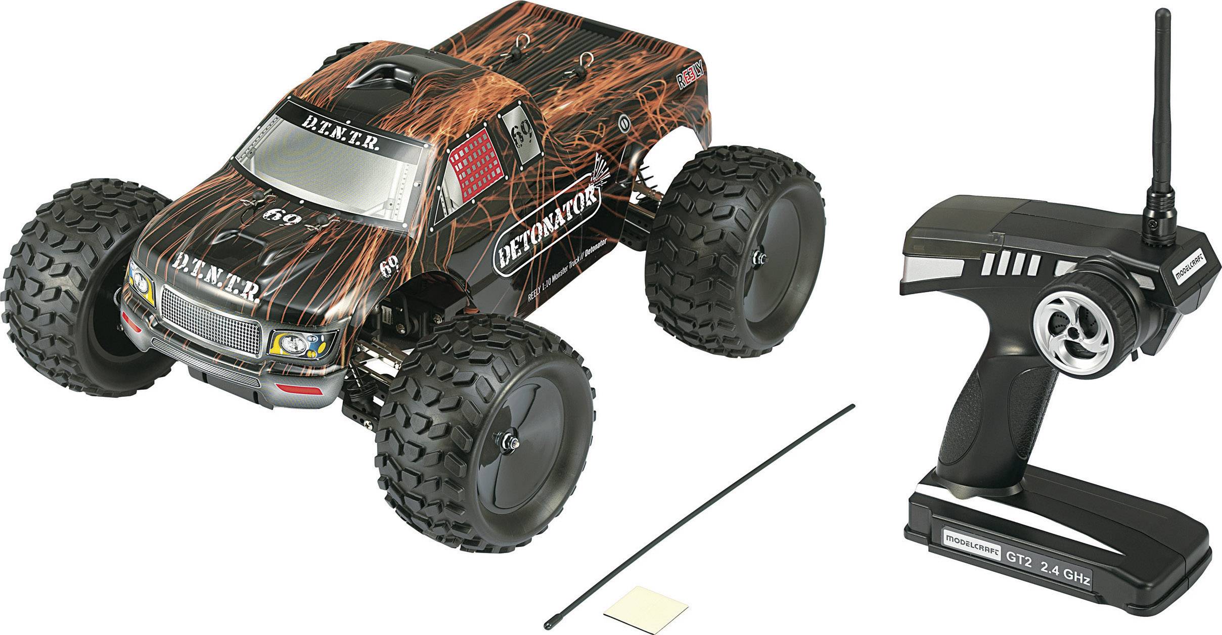 Reely Detonator Brushed 1:10 RC Modellauto Elektro Monstertruck Allradantrieb (4WD) RtR 2,4GHz