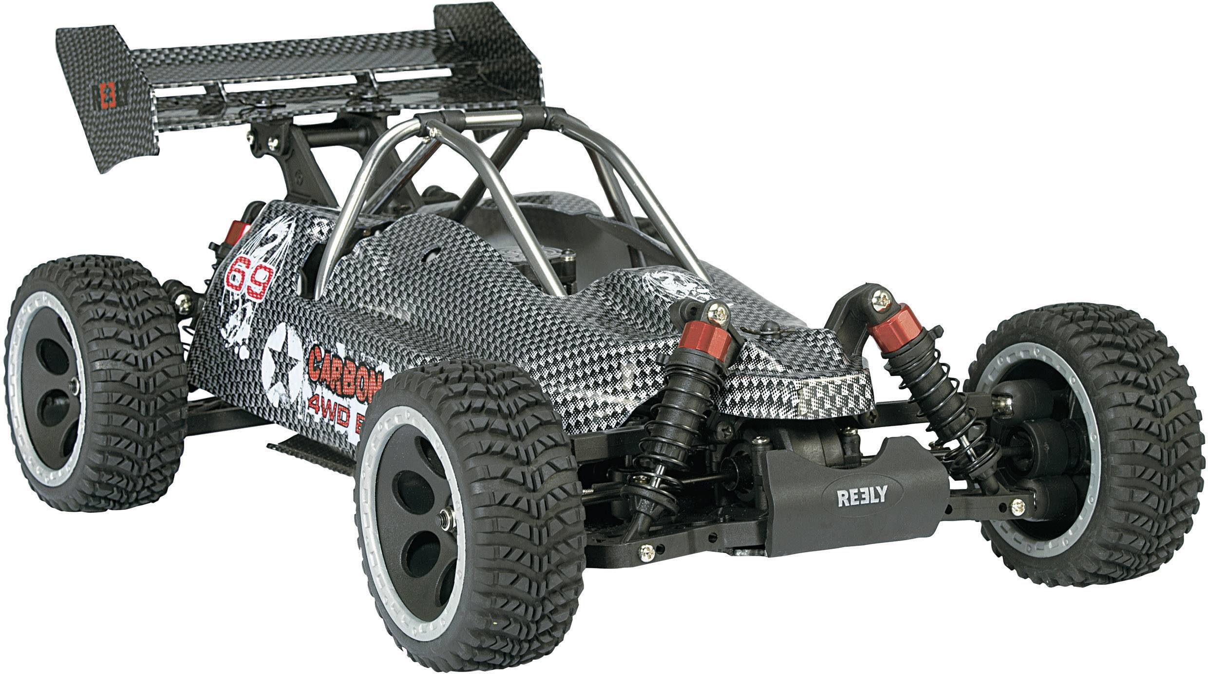 Reely 1:10 Buggy Kompletträder Fighter Loch-Design Schwarz 2St.