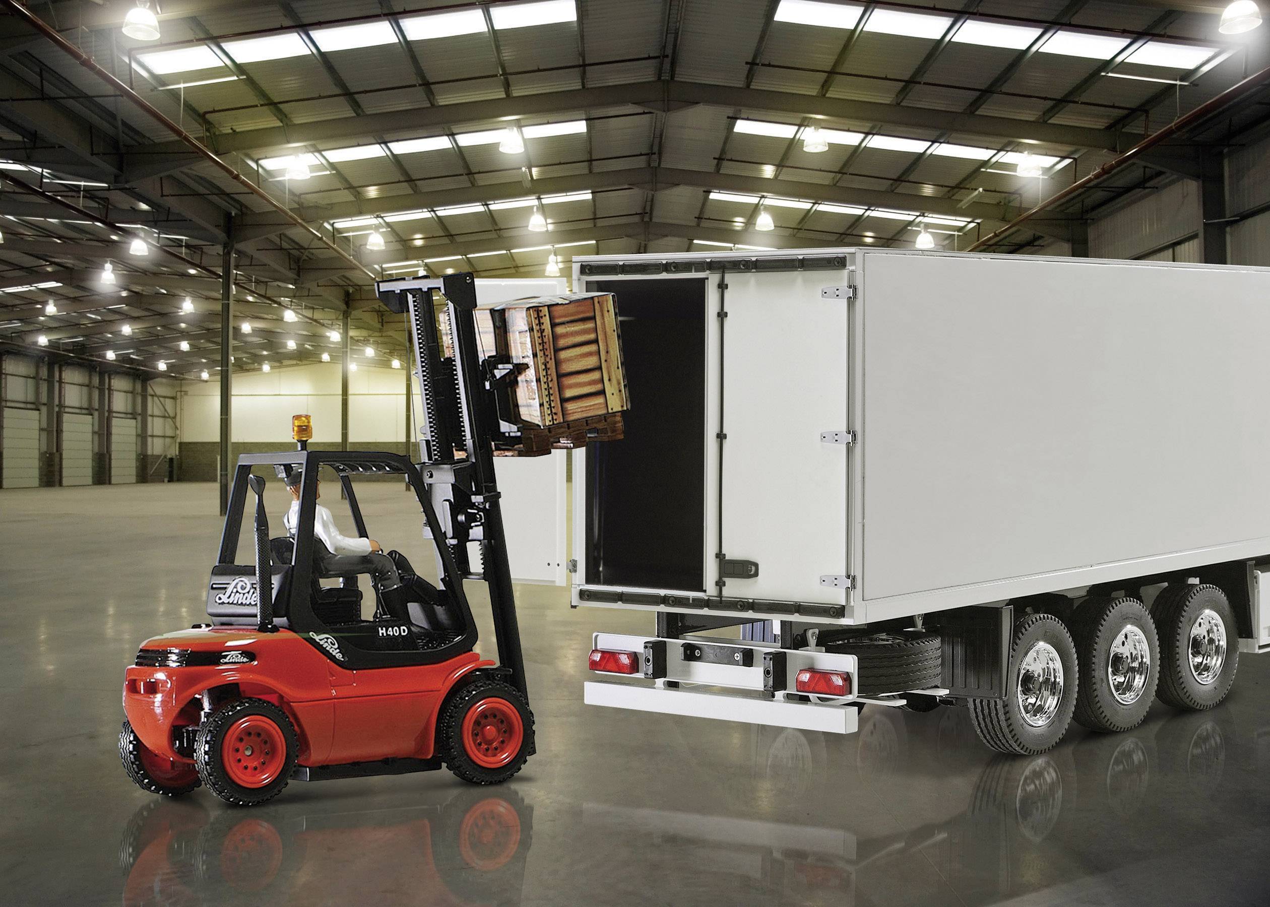 Carson Modellsport Gabelstapler Linde H 40 D 1:14 RC Einsteiger Funktionsmodell Baufahrzeug