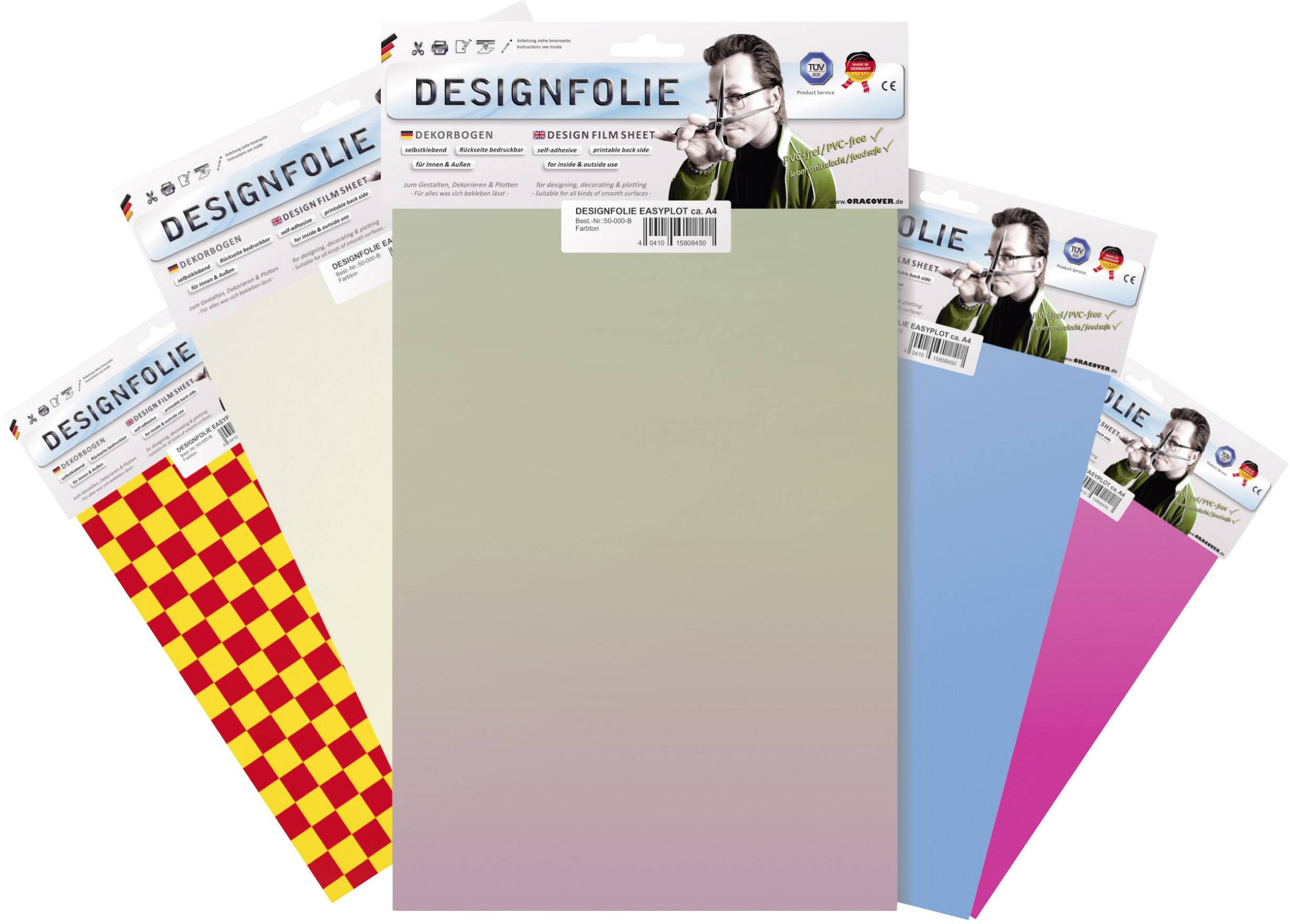 Oracover 50-090-B Designfolie Easyplot (L x B) 300 mm x 208 mm Chrom