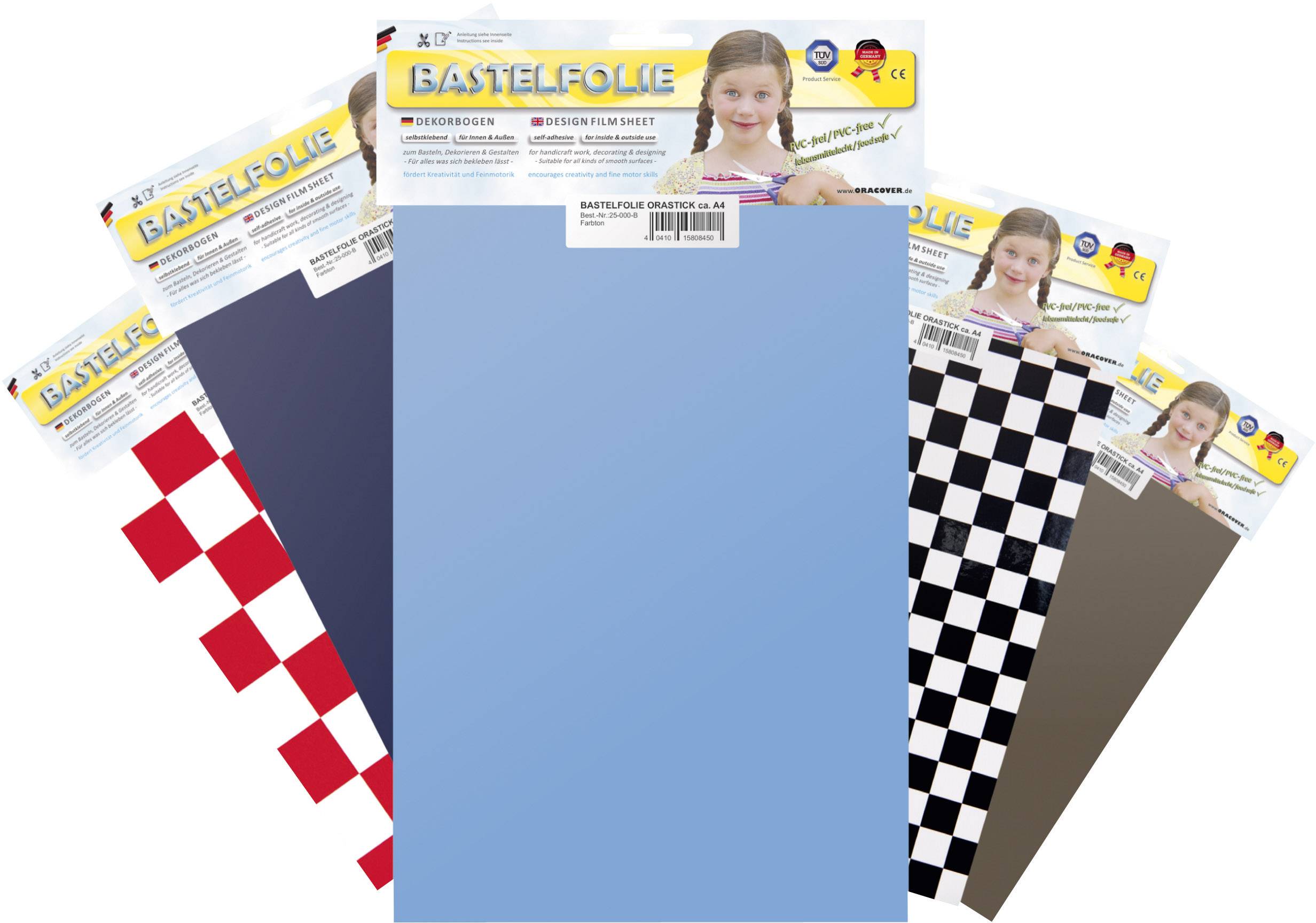 Oracover 25-071-B Klebefolie Orastick (L x B) 300mm x 208mm Schwarz