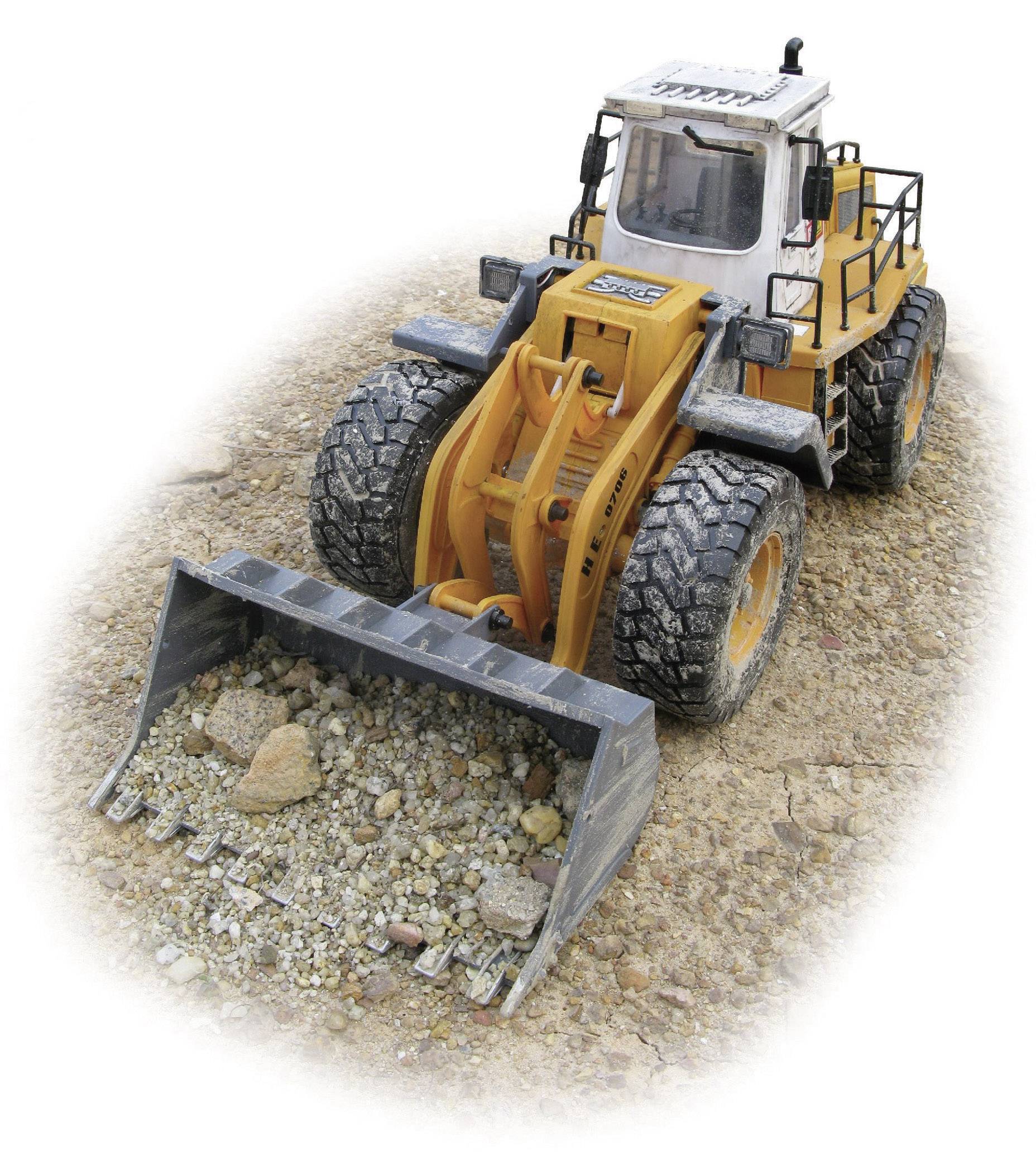 Carson Modellsport Radlader 1:14 RC Einsteiger Funktionsmodell Baufahrzeug inkl. Akku, Ladegerät und Senderbatterien