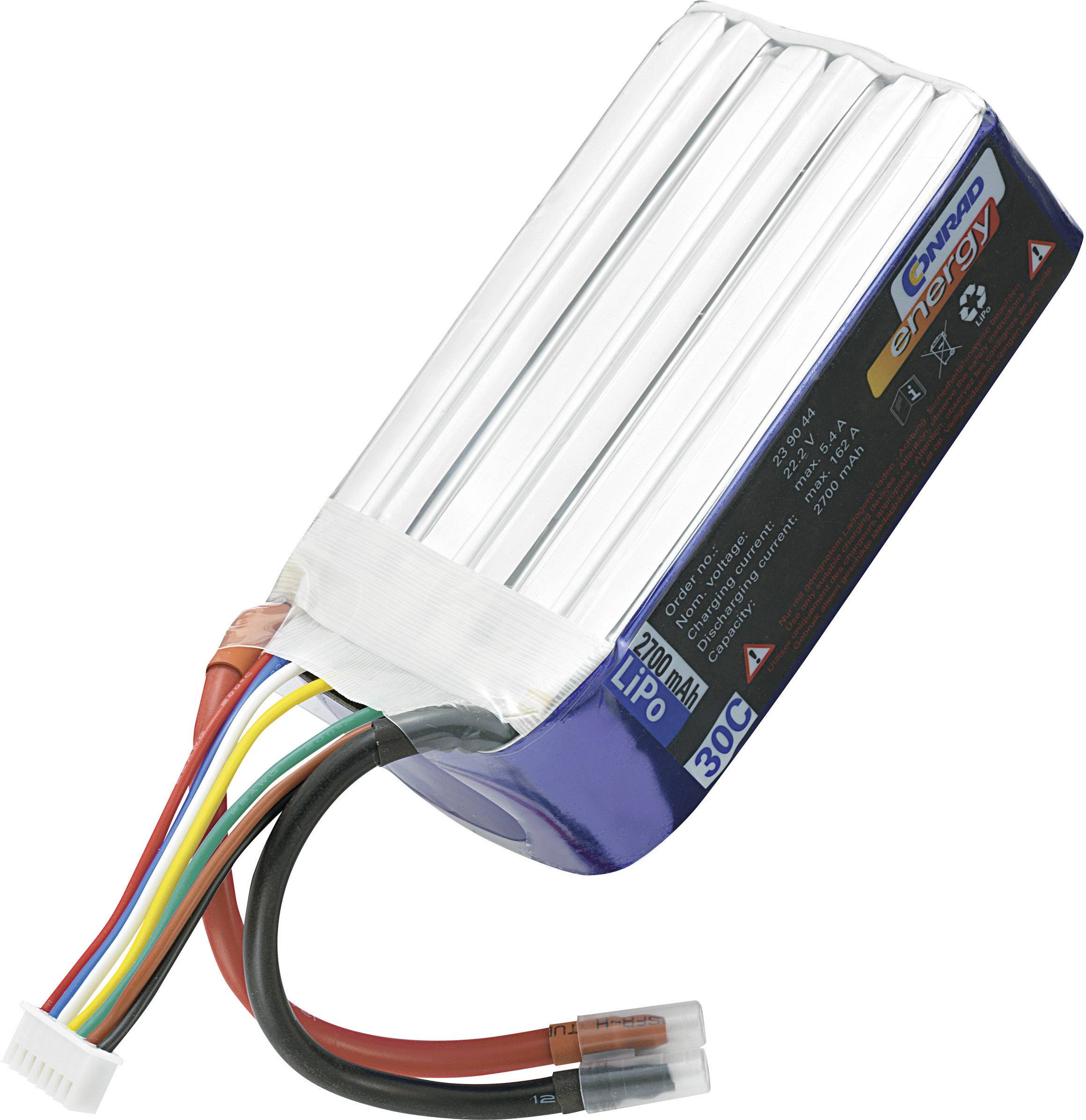 Modellbau-Akkupack (LiPo) 22.2 V 2700 mAh 30 C Conrad energy Stick Offene Kabelenden