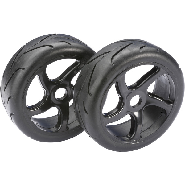 Roues complètes Street pour Buggy Absima 2530001 5 rayons noir 1:8 2 pc(s)