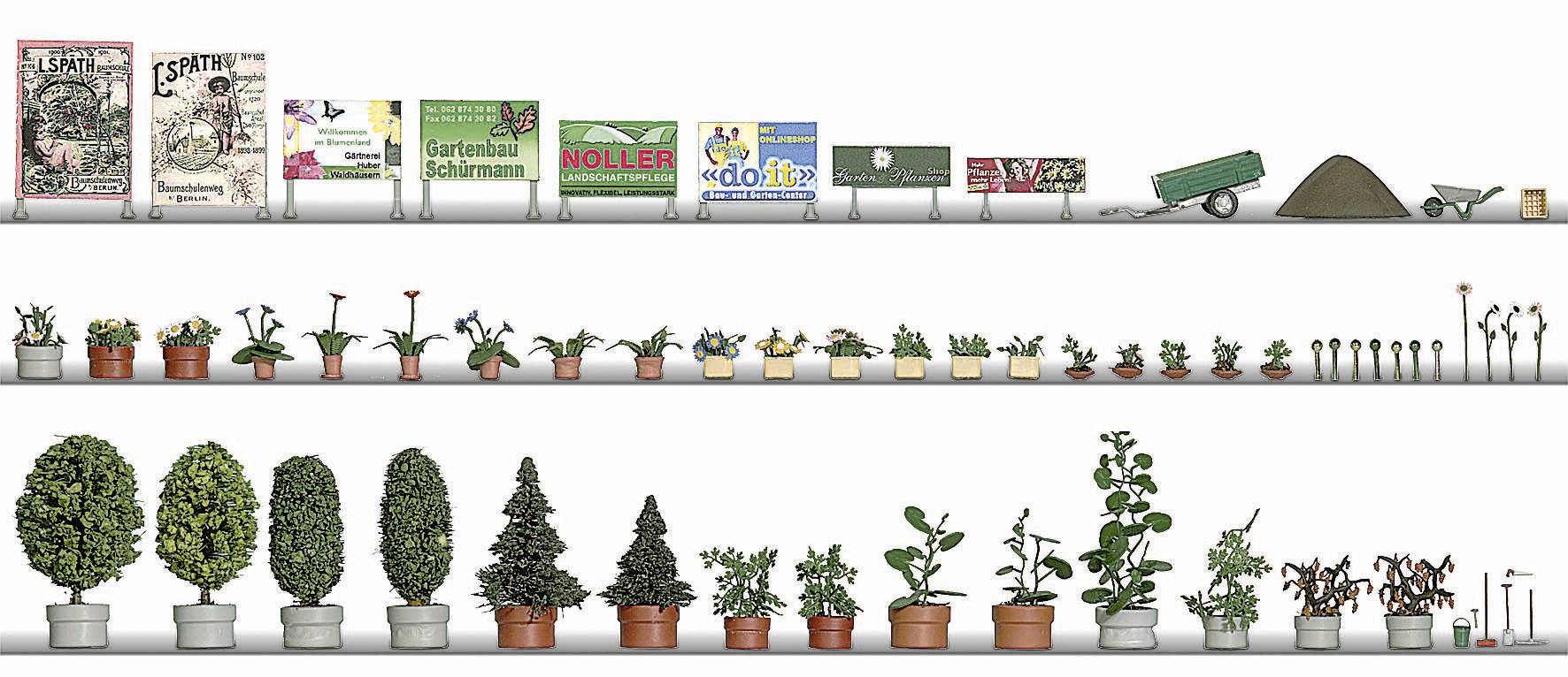 Busch 1211 H0 Blumen- und Pflanzkübel-Set Bausatz