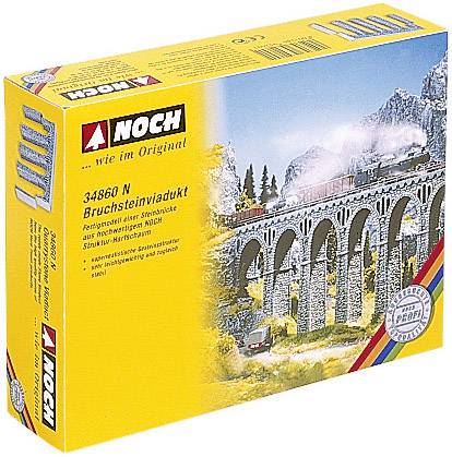 NOCH 34860 N Bruchstein-Viadukt 1gleisig (L x B x H) 198 x 26 x 136mm