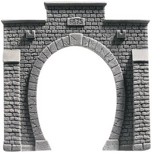 NOCH 58051 PROFI plus H0 Tunnel-Portal 1gleisig Hartschaum-Fertigmodell, Bemalt