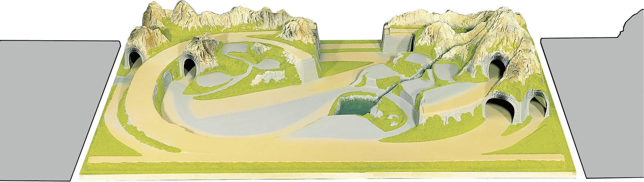 NOCH 0081610 H0 Fertiggelände zentral Mittenwald H0 Märklin C-Gleis (mit Bettung), H0 Märklin K-Gleis (ohne Bettung), H0