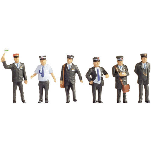 6 Figurines d'officiers de chemin de fer Suisse NOCH 15266 H0