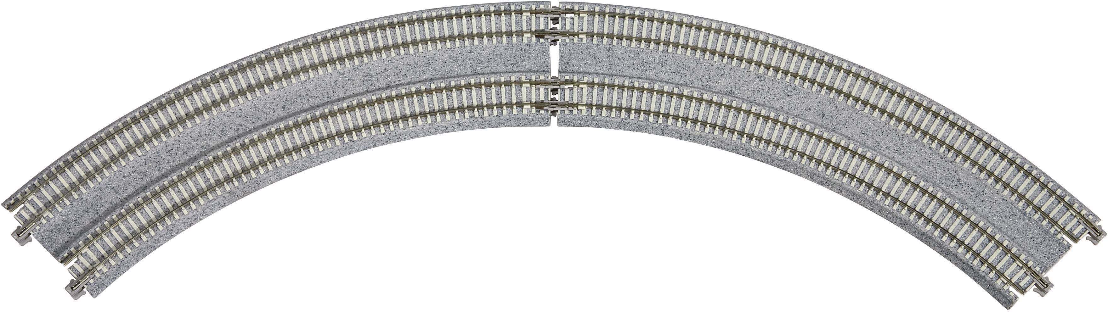 KATO 7078116 N Unitrack Doppelgleis, Gebogenes Gleis, überhöht 45° 282 mm, 315mm 2St.