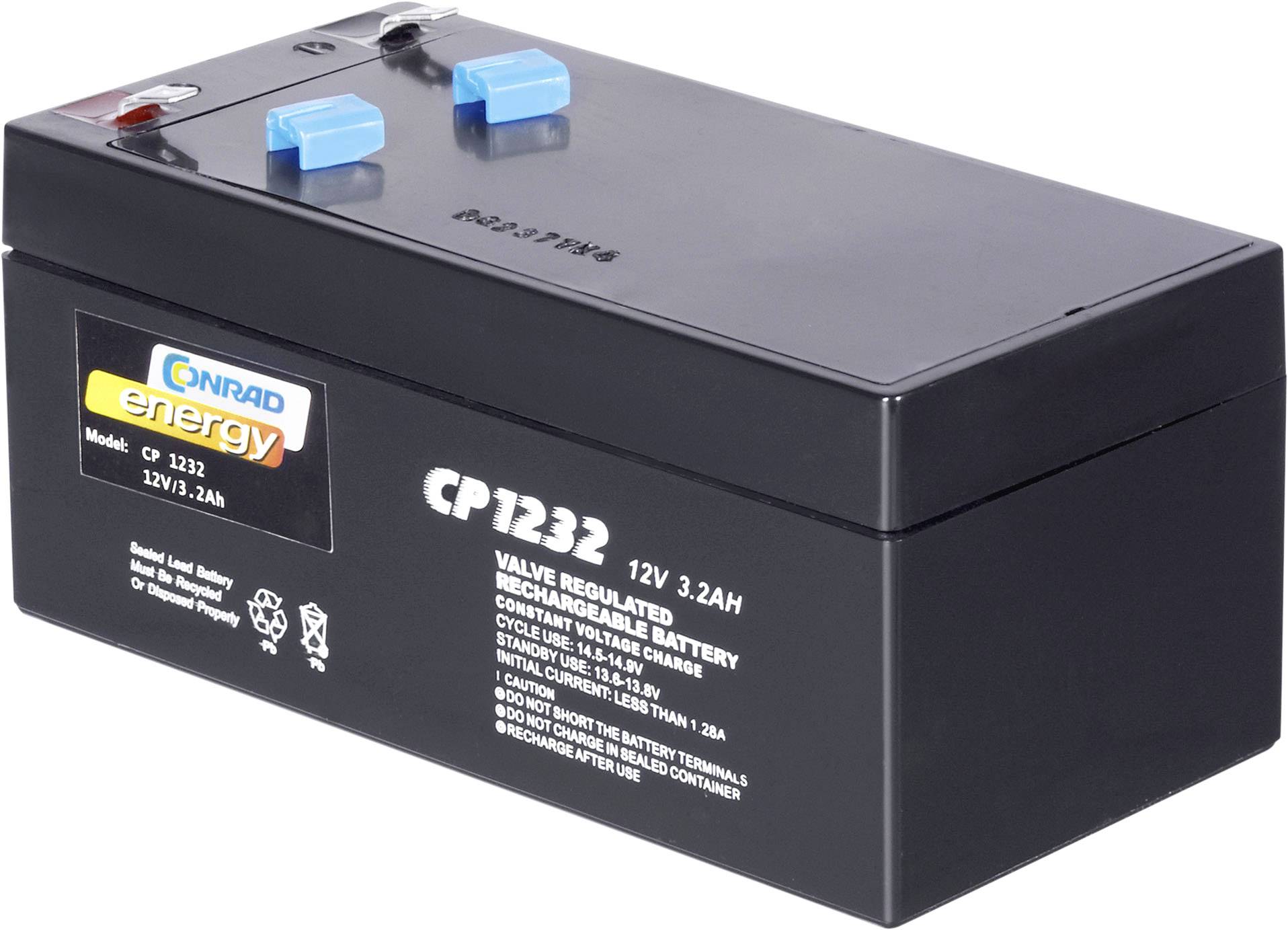 CE12V/3,2Ah 250189 Bleiakku 12V 3.2Ah Blei-Vlies (AGM) (B x H x T) 134 x 61 x 67mm Flachstecker 4.8mm Wartungsfrei