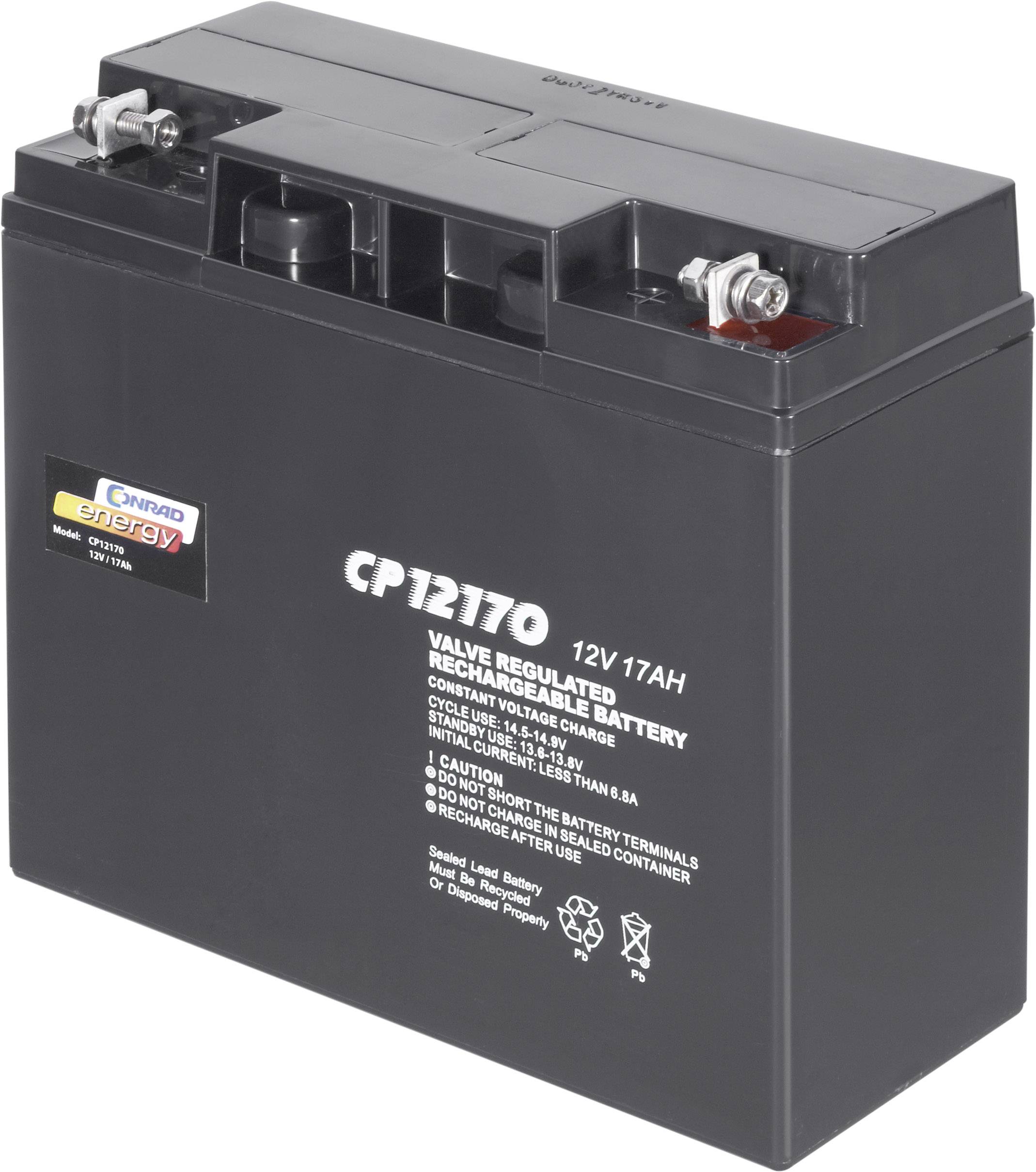 CP12170 250214 Bleiakku 12V 17Ah Blei-Vlies (AGM) (B x H x T) 181 x 167 x 76mm M5-Schraubanschluss Wartungsfrei