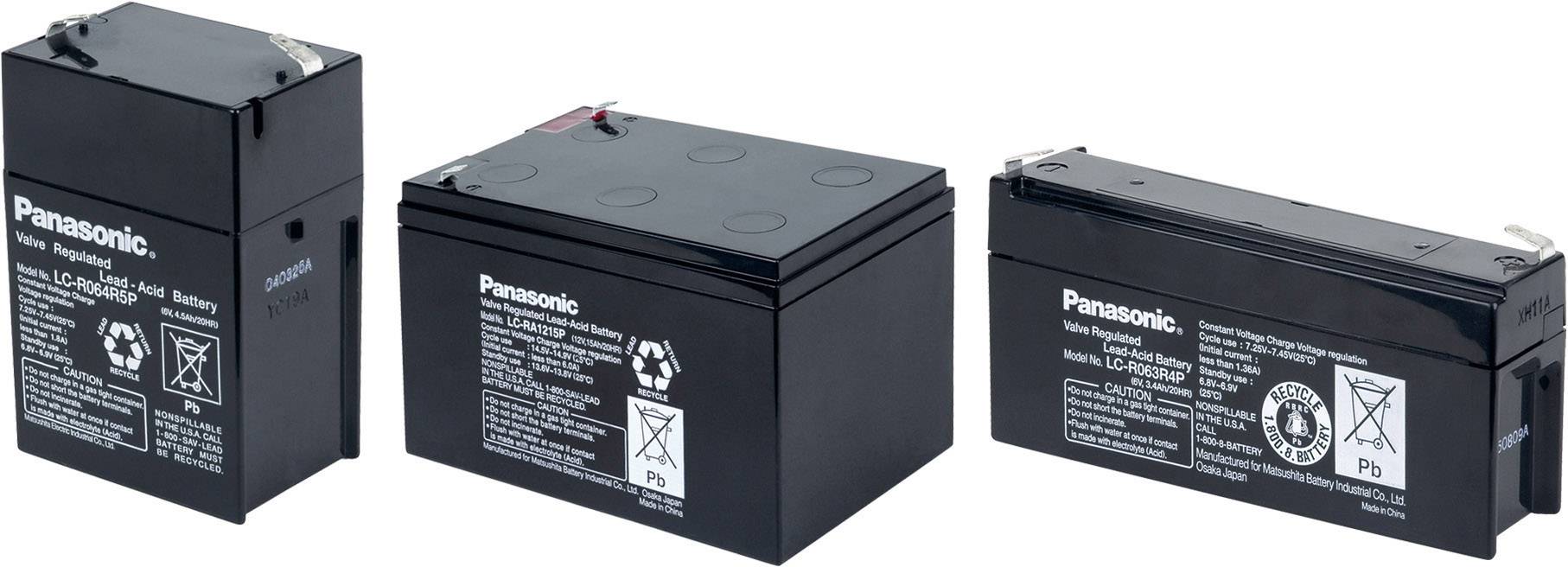Panasonic High-Power UP-VW1220P1 Bleiakku 12 V 4 Ah Blei-Vlies (AGM) (B x H x T) 140 x 94 x 39 mm Flachstecker 6.35 mm Wartungsfrei, Geringe Selbstent