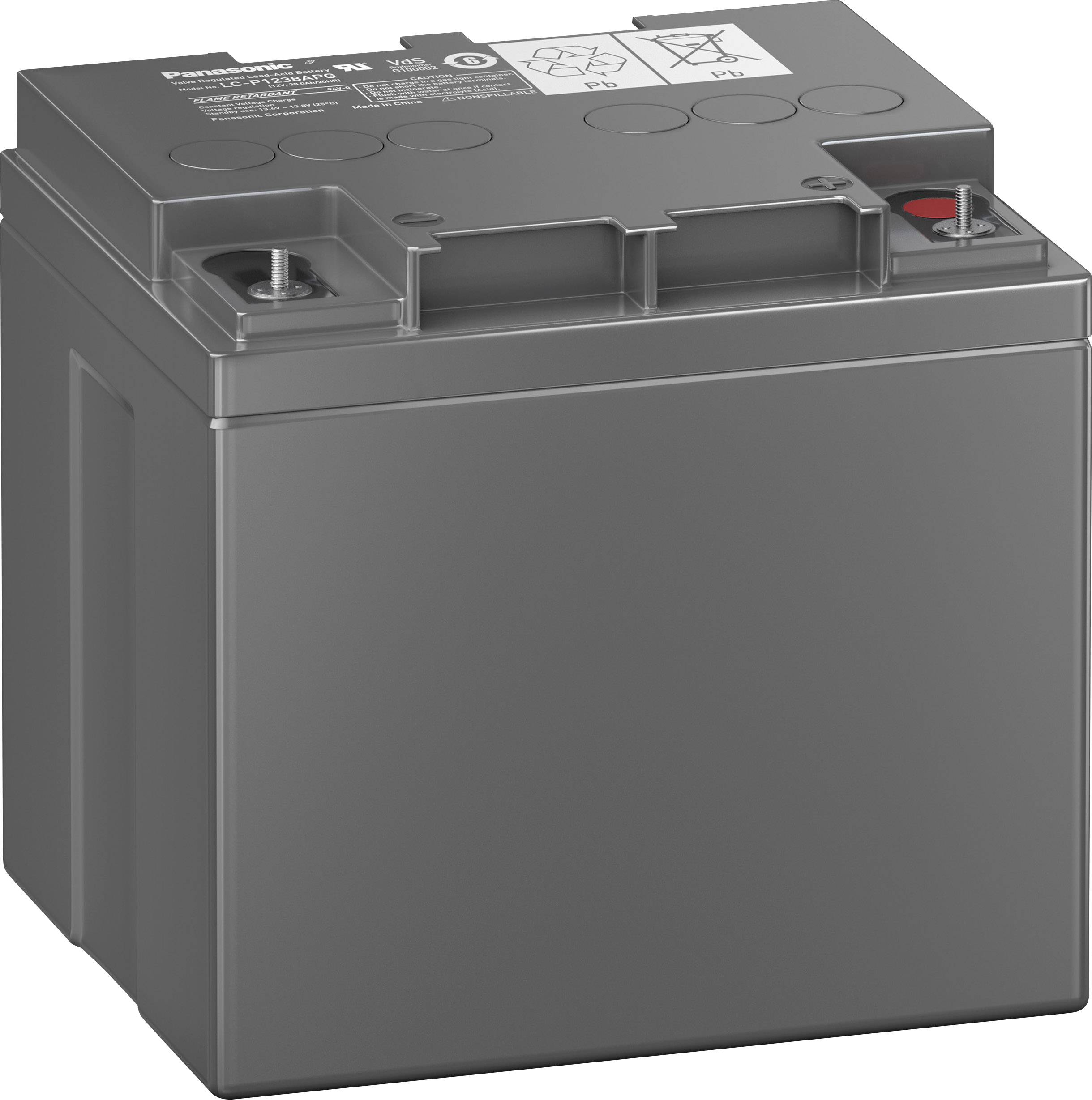 Panasonic Longlife LC-P1238APG Bleiakku 12V 38Ah Blei-Vlies (AGM) (B x H x T) 197 x 175 x 165mm M5-Schraubanschluss