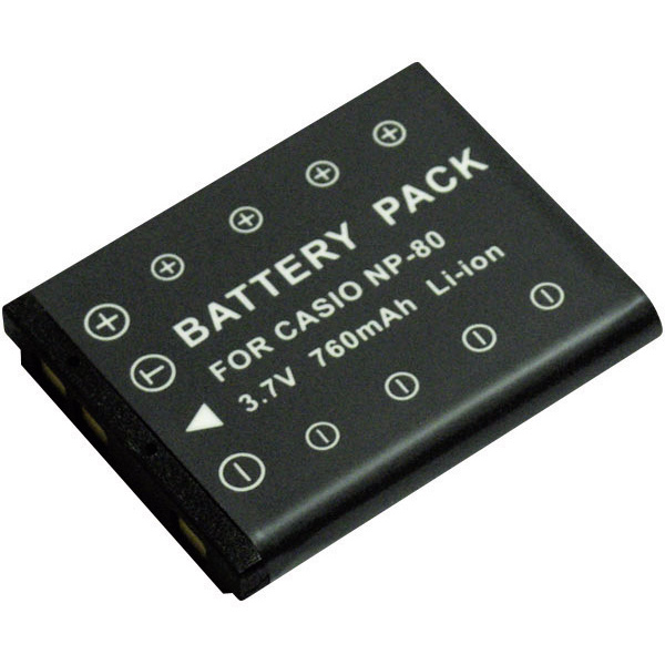 energy NP-80 Batterie pour appareil photo Remplace l'accu d'origine NP-80 3.7 V 500 mAh