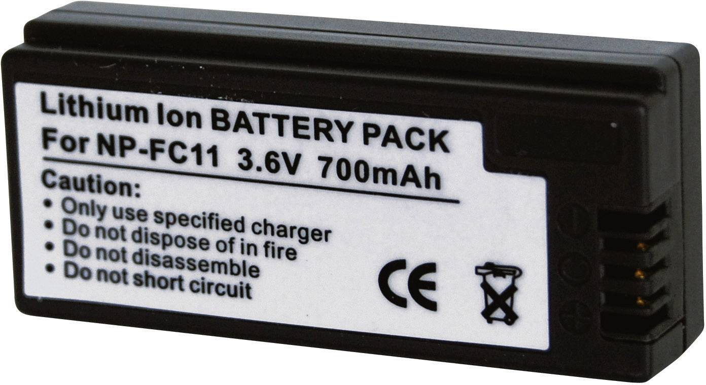 250748 Kamera-Akku ersetzt Original-Akku NP-FC10, NP-FC11 3.6V 700 mAh