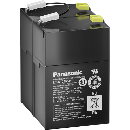 Panasonic 12 V 4,5 Ah LC-R124R5PD Bleiakku 12 V 4.5 Ah Blei-Vlies (AGM) (B x H x T) 70 x 102 x 97 m