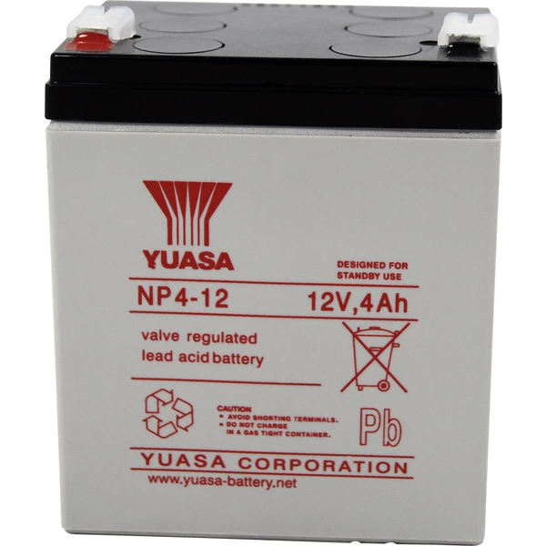 Yuasa NP4-12 NP4-12 Bleiakku 12V 4Ah Blei-Vlies (AGM) (B x H x T) 90 x 106 x 70mm Flachstecker 4.8mm Wartungsfrei Yuasa NP4-12 NP4-12 Bleiakku 12V 4Ah Blei-Vlies (AGM) (B x H x T) 90 x 106 x 70mm Flachstecker 4.8mm Wartungsfrei