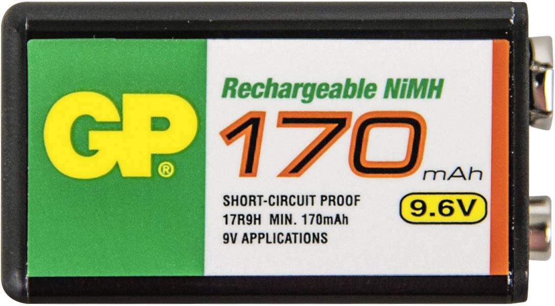 GP GPIND17R9HC1 9 V Block-Akku NiMH 170 mAh 9.6 V 1 St.
