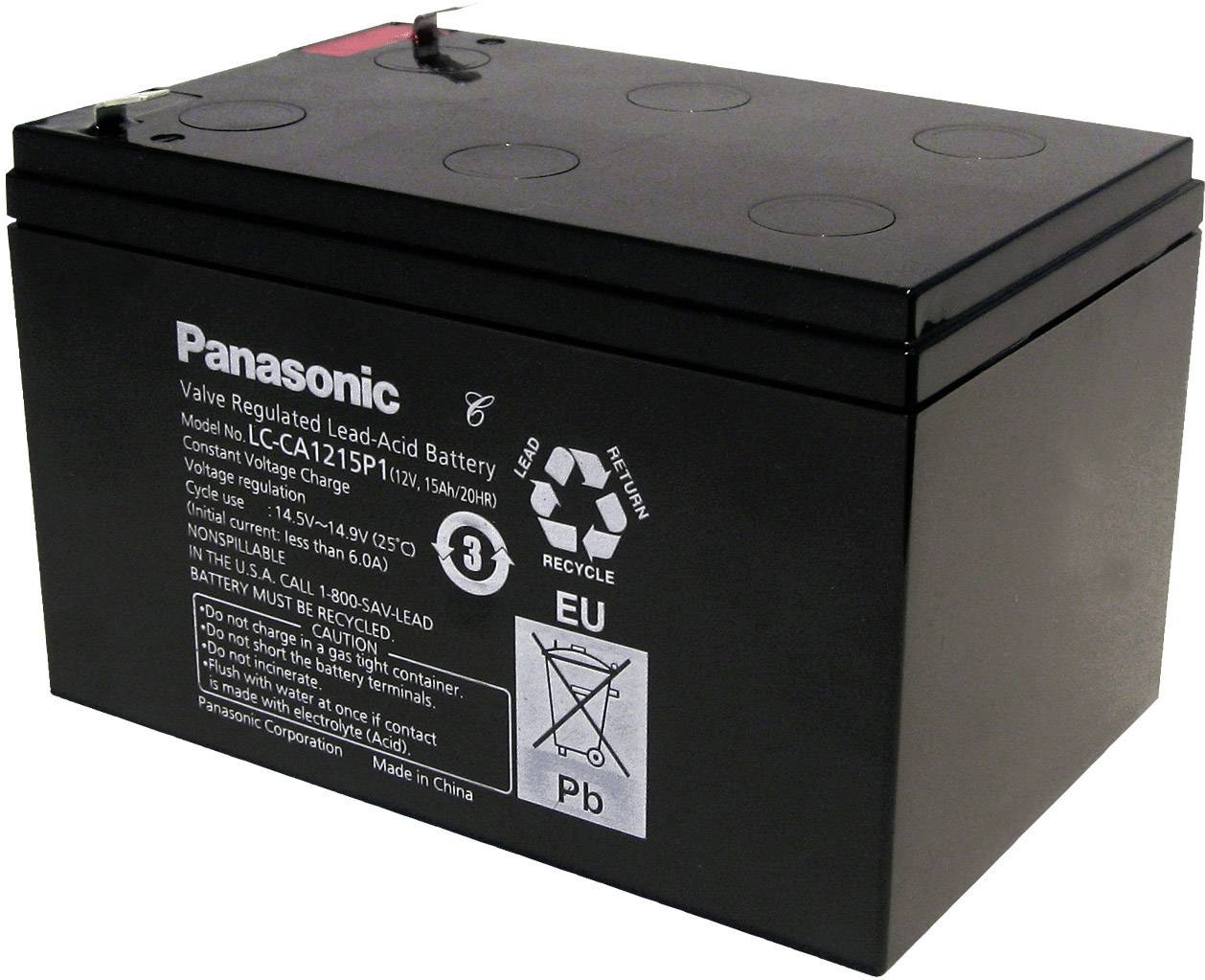 Panasonic 12 V 15 Ah LC-CA1215P1 Bleiakku 12 V 15 Ah Blei-Vlies (AGM) (B x H x T) 151 x 100 x 98 mm