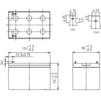 Panasonic 12 V 15 Ah LC-CA1215P1 Bleiakku 12 V 15 Ah Blei-Vlies (AGM) (B x H x T) 151 x 100 x 98 mm Flachstecker 6.35 mm Wartungsfrei, Zyklenfest Panasonic 12 V 15 Ah LC-CA1215P1 Bleiakku 12 V 15 Ah Blei-Vlies (AGM) (B x H x T) 151 x 100 x 98 mm Flachstecker 6.35 mm Wartungsfrei, Zyklenfest