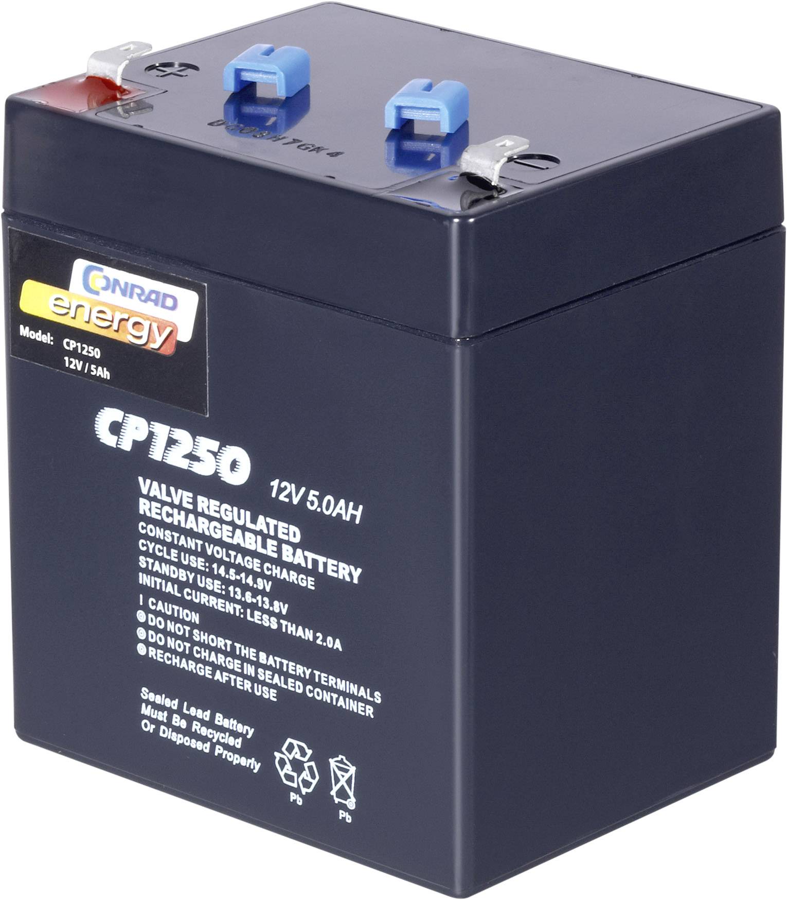 12 V 5 Ah 250914 Bleiakku 12 V 5 Ah Blei-Vlies (AGM) (B x H x T) 90 x 101 x 70 mm Fla