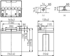 Panasonic 12 V 28 Ah LC-XC1228P Bleiakku 12 V 28 Ah Blei-Vlies (AGM) (B x H x T) 165 x 175 x 125 mm M5-Schraubanschluss Wartungsfrei, Zyklenfest