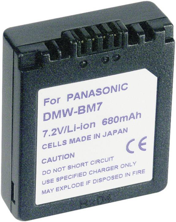 250974 Kamera-Akku ersetzt Original-Akku CGA-S002, DMW-BM7 7.2V 600 mAh