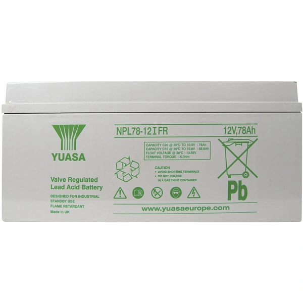 Yuasa NPL78-12 YUANPL78-12IFR Bleiakku 12V 78Ah Blei-Vlies (AGM) (B x H x T) 380 x 174 x 166mm M8-Schraubanschluss Wartungsfrei Yuasa NPL78-12 YUANPL78-12IFR Bleiakku 12V 78Ah Blei-Vlies (AGM) (B x H x T) 380 x 174 x 166mm M8-Schraubanschluss Wartungsfrei